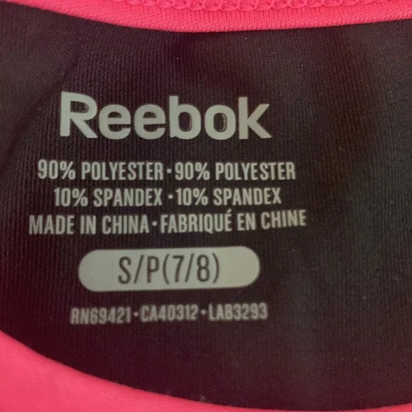 Pink & black Reebox athletic t-shirt. - Picture 4 of 4